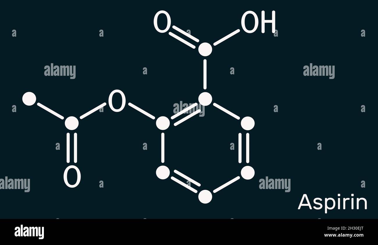 Acetylsalicylic acid, aspirin, ASA molecule. It is salicylate, analgesic and antipyretic