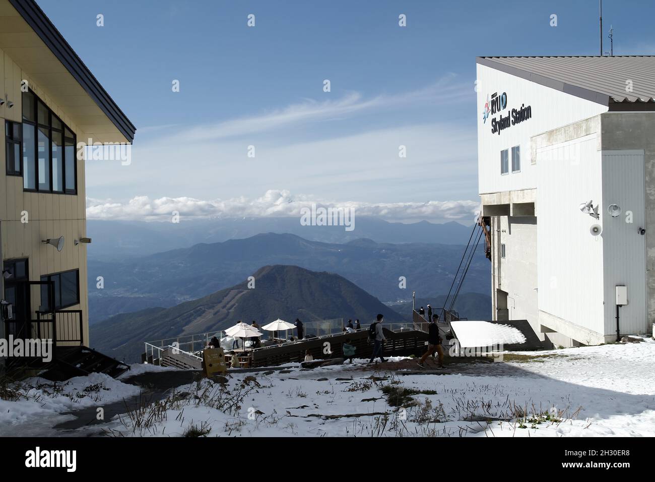Ryuoo Ropeway Nagano, Japan, 2021-24-10 , the Ryuoo Sora Terrace, a utopia-like ...