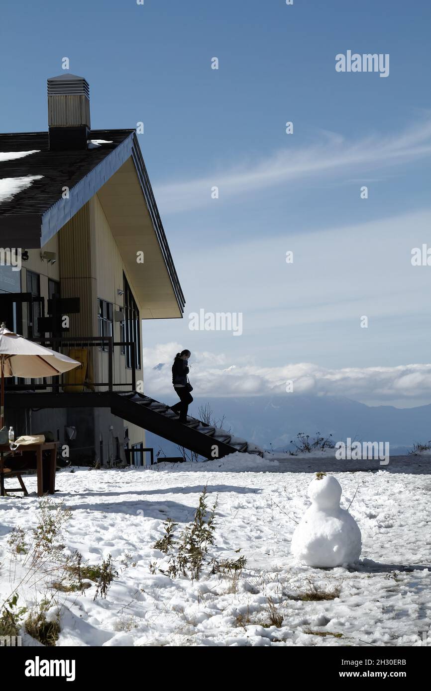 Ryuoo Ropeway Nagano, Japan, 2021-24-10 , the Ryuoo Sora Terrace, a utopia-like ...