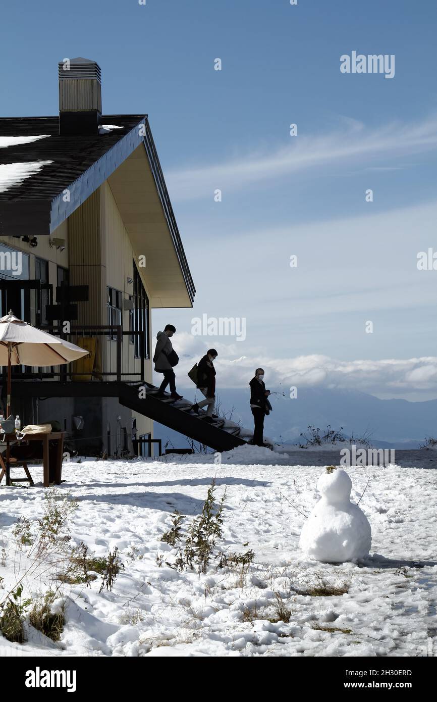 Ryuoo Ropeway Nagano, Japan, 2021-24-10 , the Ryuoo Sora Terrace, a utopia-like ...