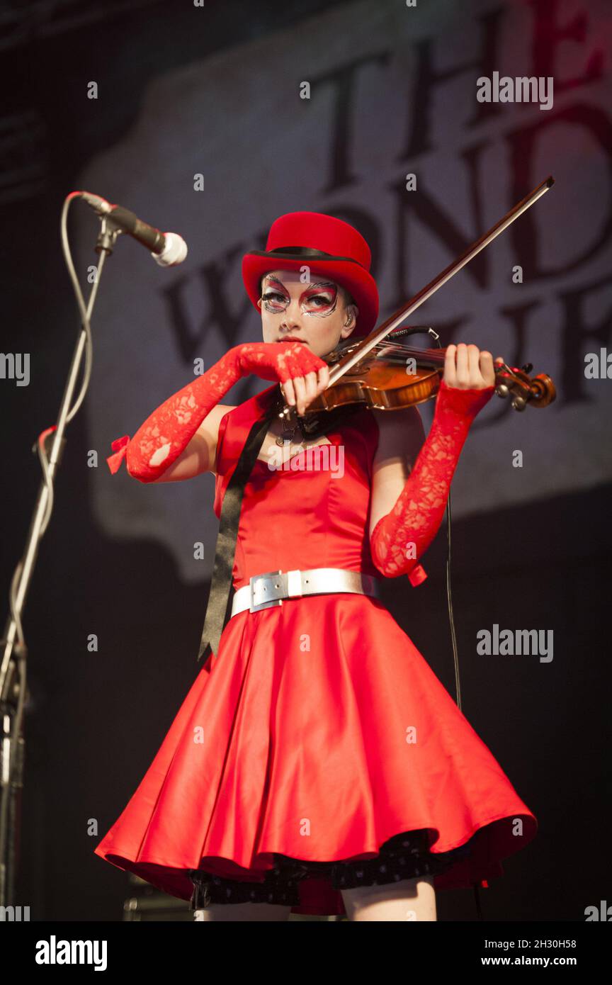 Erica Nockalls of The Wonder Stuff performs live on stage on Day 4 of
