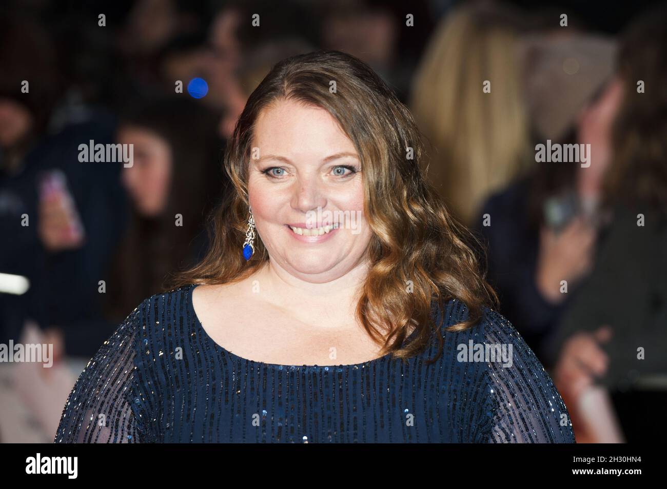Joanna Scanlan arrives at the screening of The Invisible Woman as part