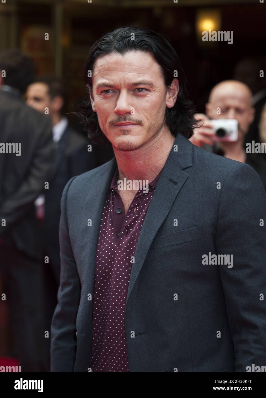 Luke Evans arrives at the Miss Saigon press night, at the Prince Edward
