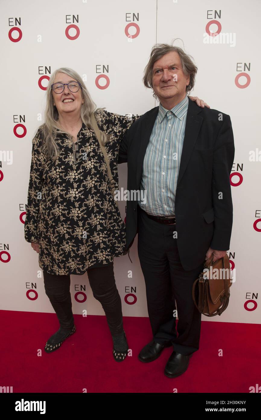 Mary Beard and husband arrive at the premiere of Benvenuto Cellini directed  by Terry Gilliam at the London Coliseum, St Martin's Lane in London Stock  Photo - Alamy