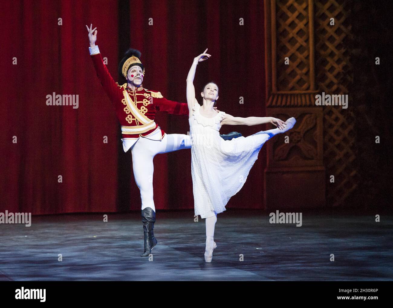 Alina Cojocaru and Max Westwell perform in English National Ballet's Nutcracker rehearsal, at