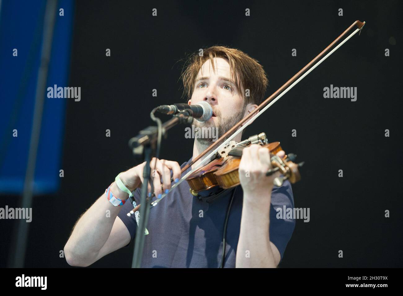 Owen Pallet live on stage in the Crack Magazine tent on Day 1 of Field