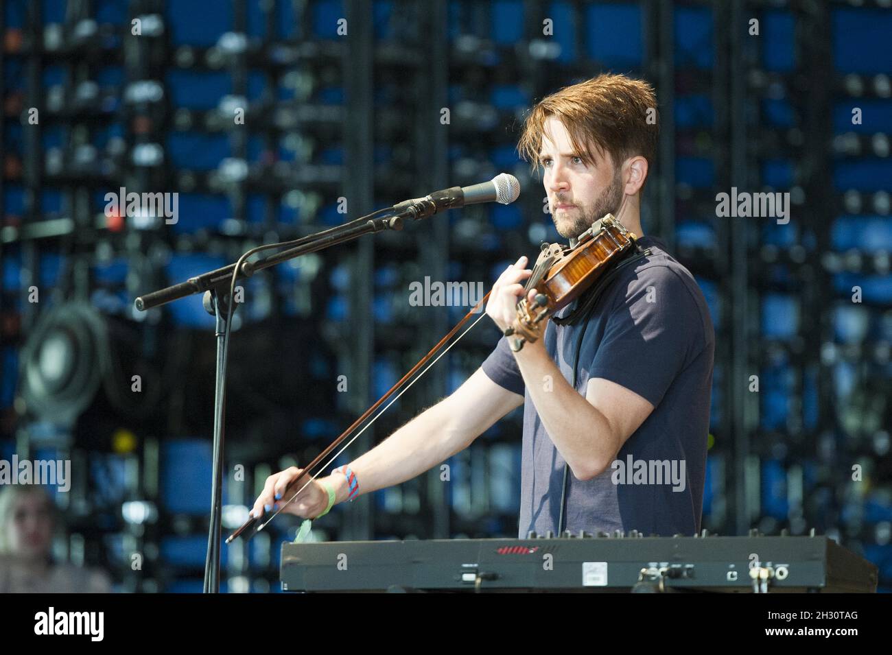 Owen Pallet live on stage in the Crack Magazine tent on Day 1 of Field