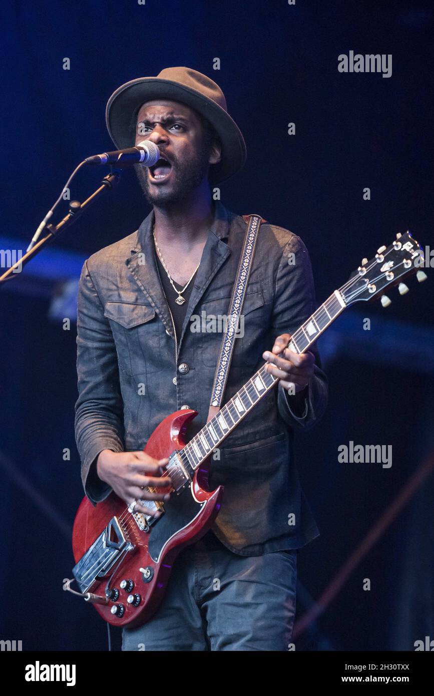 Gary Clark Jr perfroms live on stage as part of the Somerset House