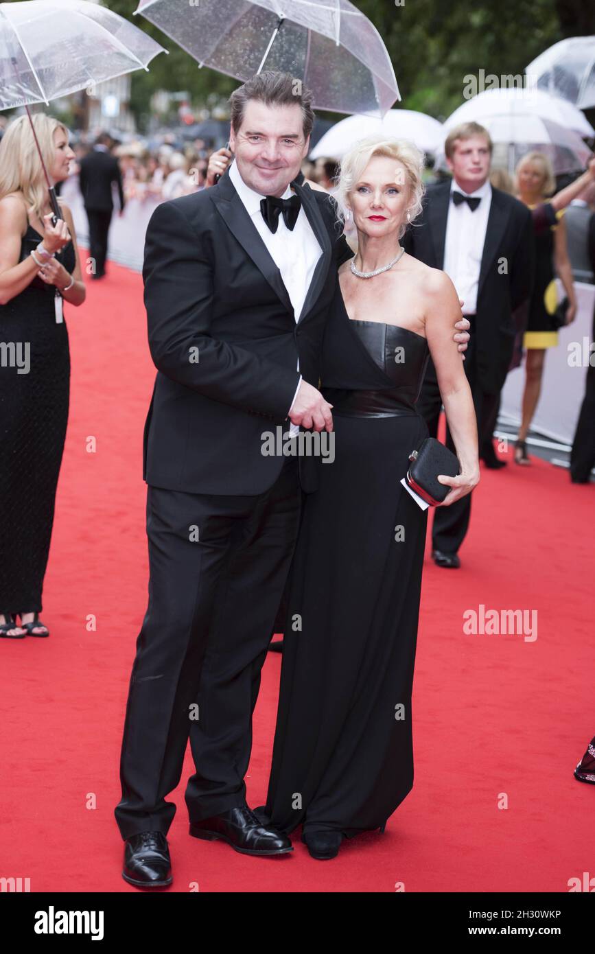 Brendan Coyle and Joy Harrison arrive at the BAFTA Downton Abbey  Celebration at the Richmond Theatre - London Stock Photo - Alamy