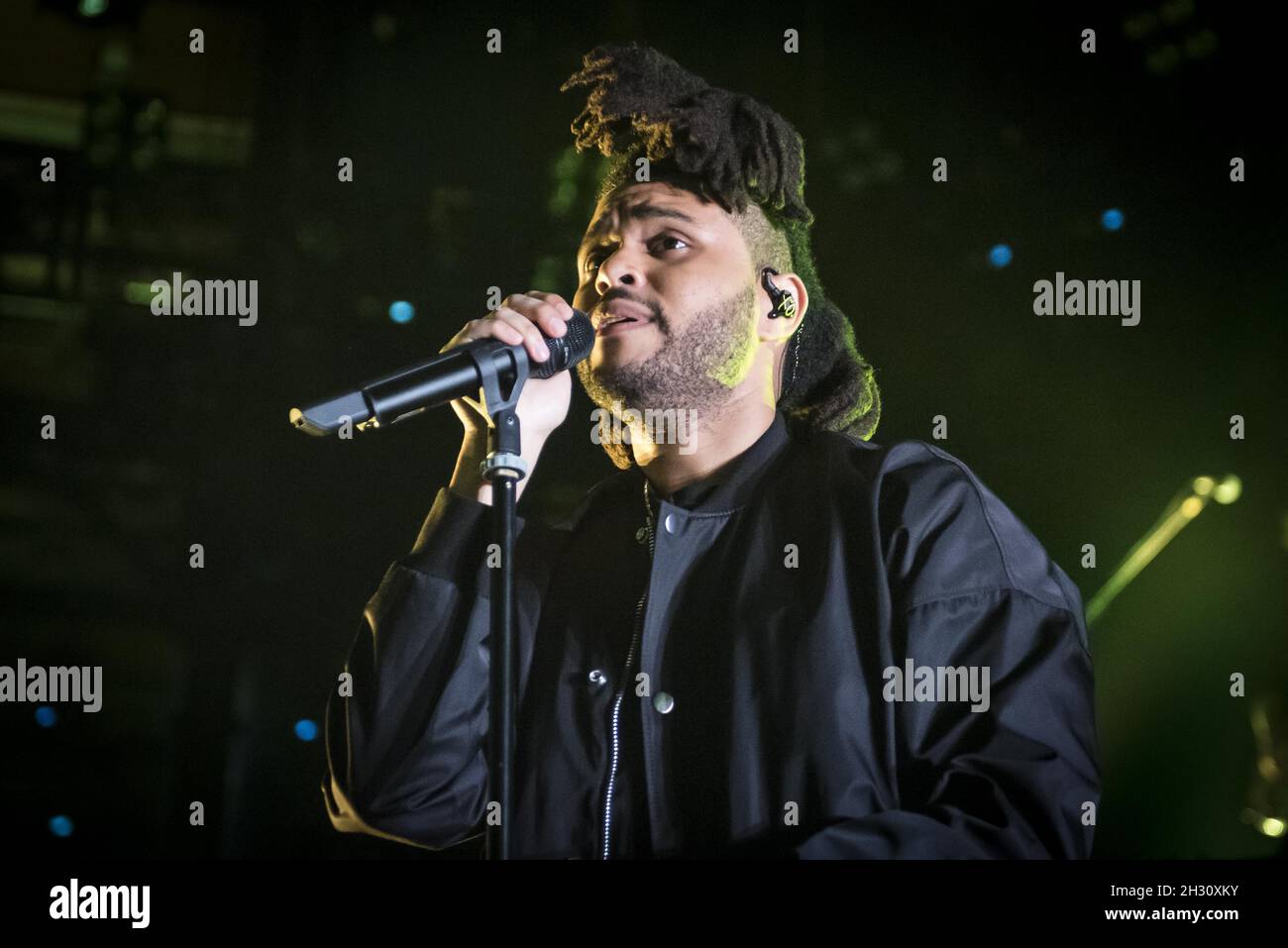 The Weeknd performs live on stage as part of the Apple Music Festival ...