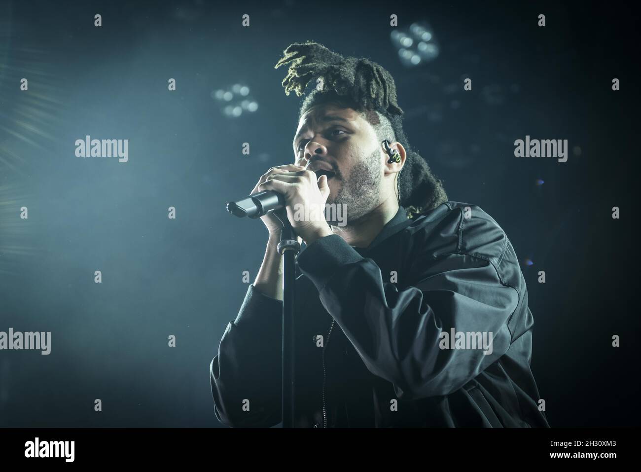 The Weeknd performs live on stage as part of the Apple Music Festival ...