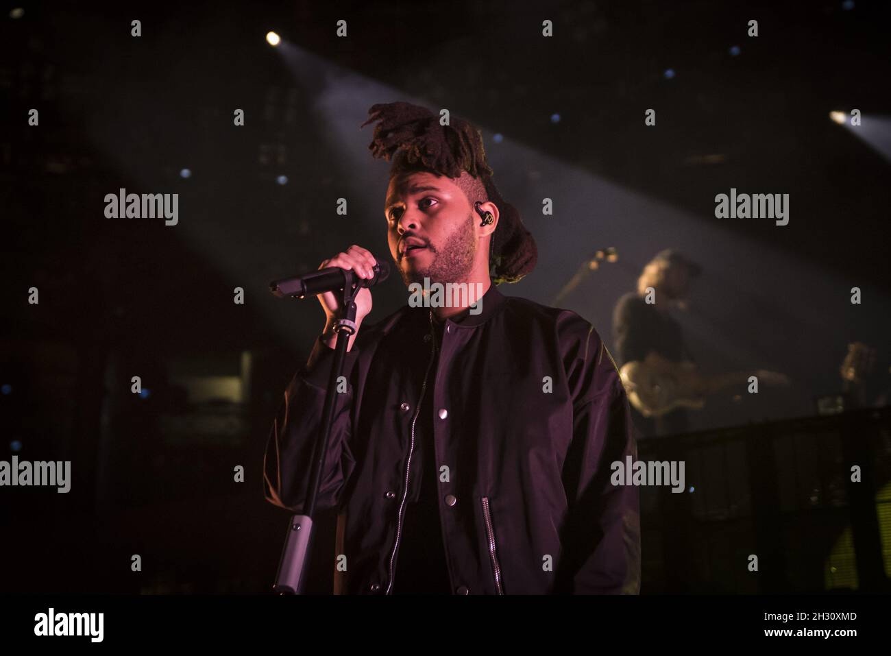 The Weeknd performs live on stage as part of the Apple Music Festival ...