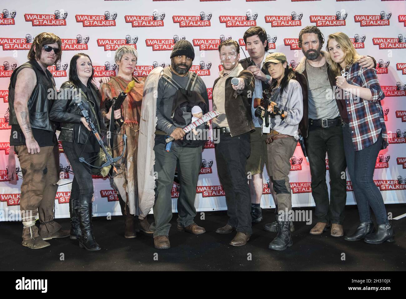 Cos players on stage during Walker Stalker London 2016, at Olympia - London Stock Photo