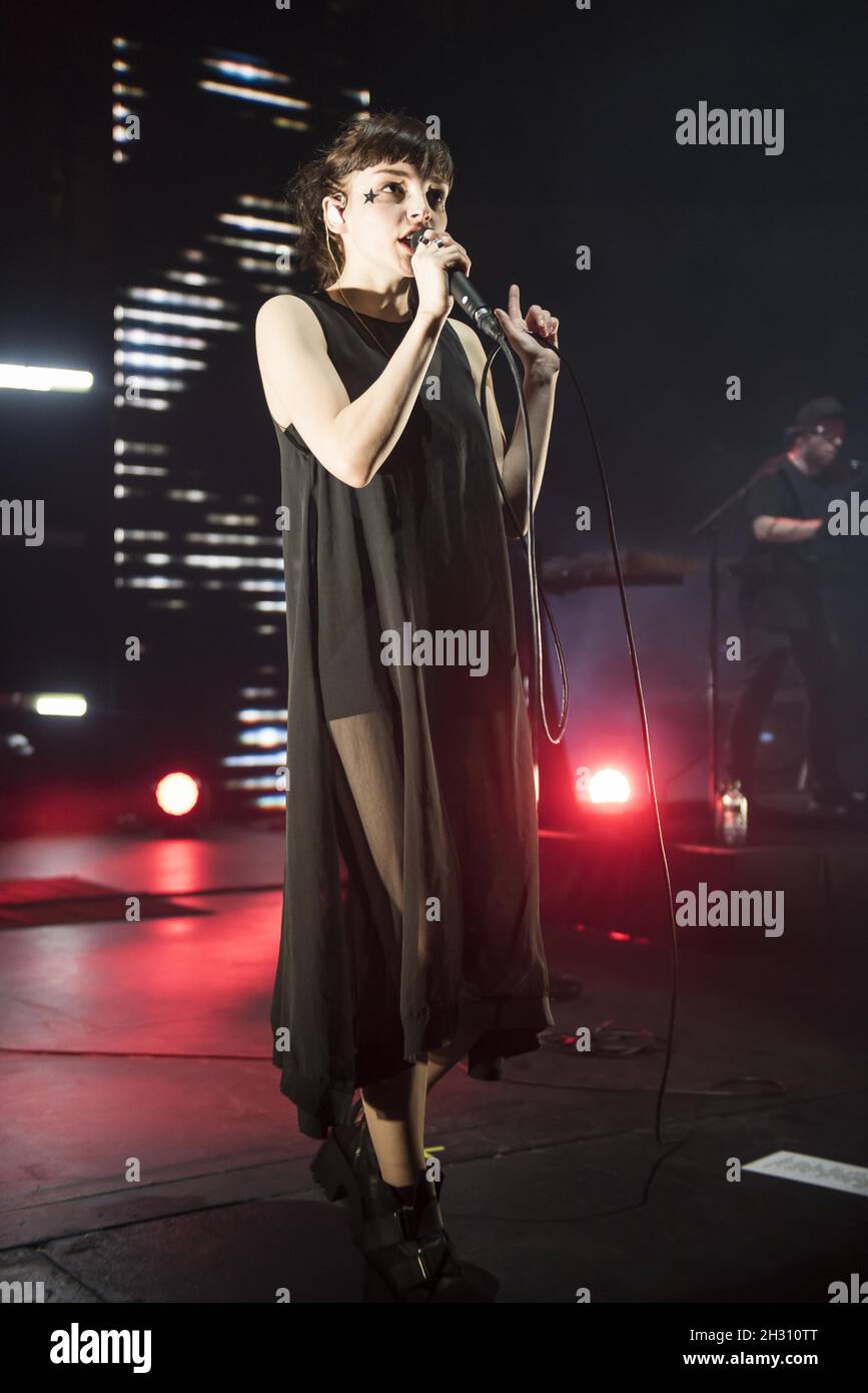 Lauren Mayberry of Chvrches performs live on stage at the Royal Albert ...