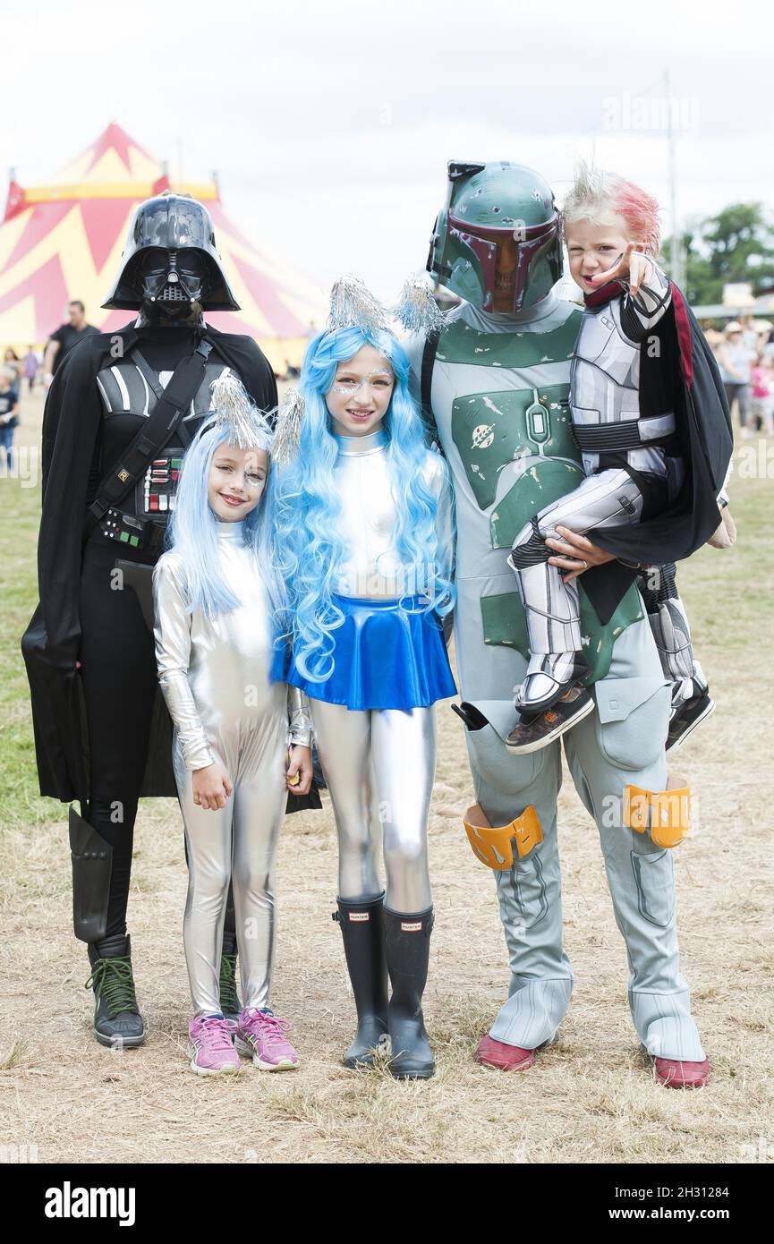 Festival goers in Space themed fancy dress at Camp Besitval 2016