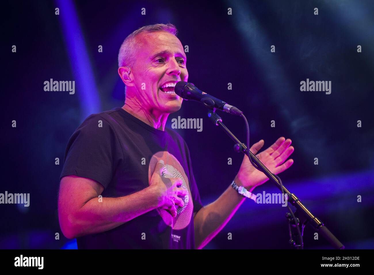 Curt Smith of Tears for Fears performs live on stage at Camp Besitval