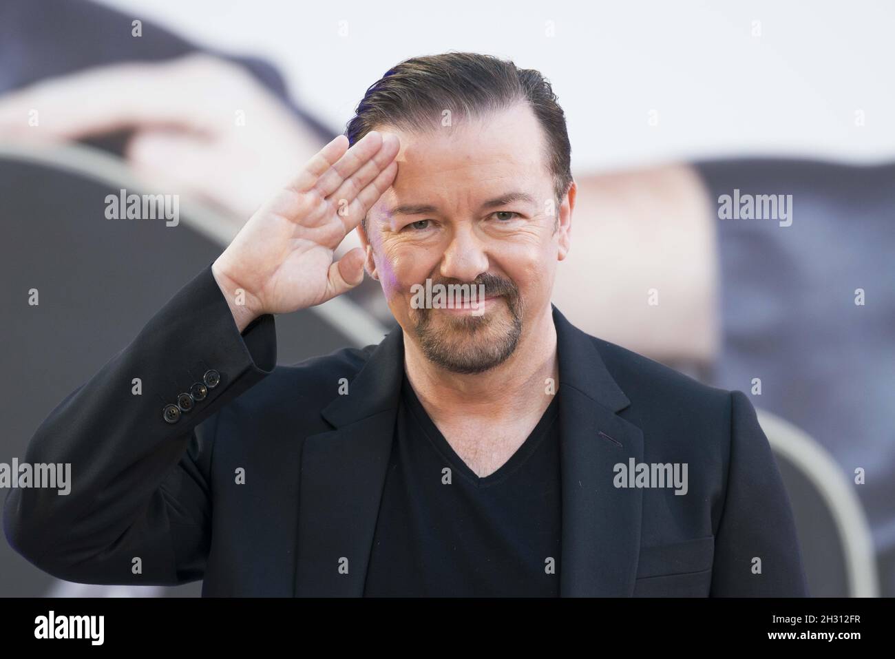 Ricky Gervais arrives during the world premiere of David Brent: Life On