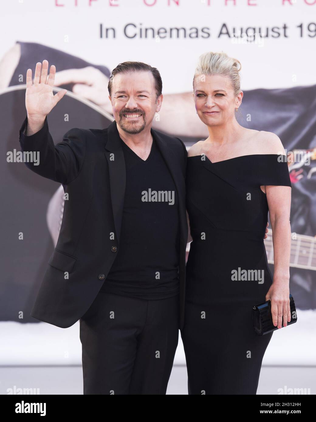 Ricky Gervais and wife Jane Fallon arrive at the world premiere of