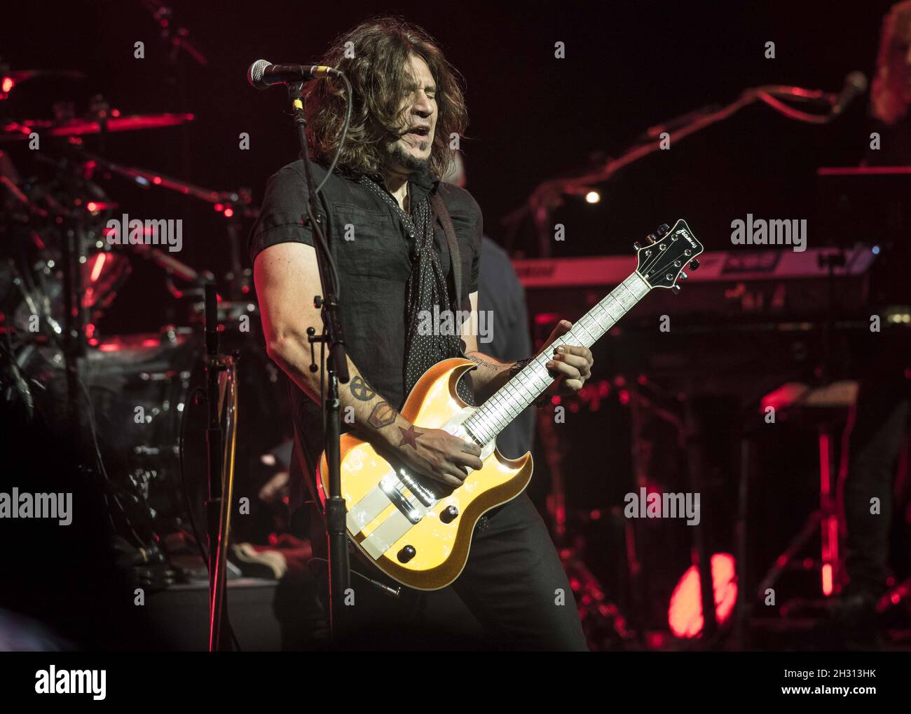 Phil X of Bon Jovi performs live on stage as Bon Jovi present songs from their new album 'This House Is Not For Sale' at the London Palladium, London. Photo Date: Monday 10th October 2016. Photo Credit Should read: DavidJensen/EMPICS Entertainment Stock Photo