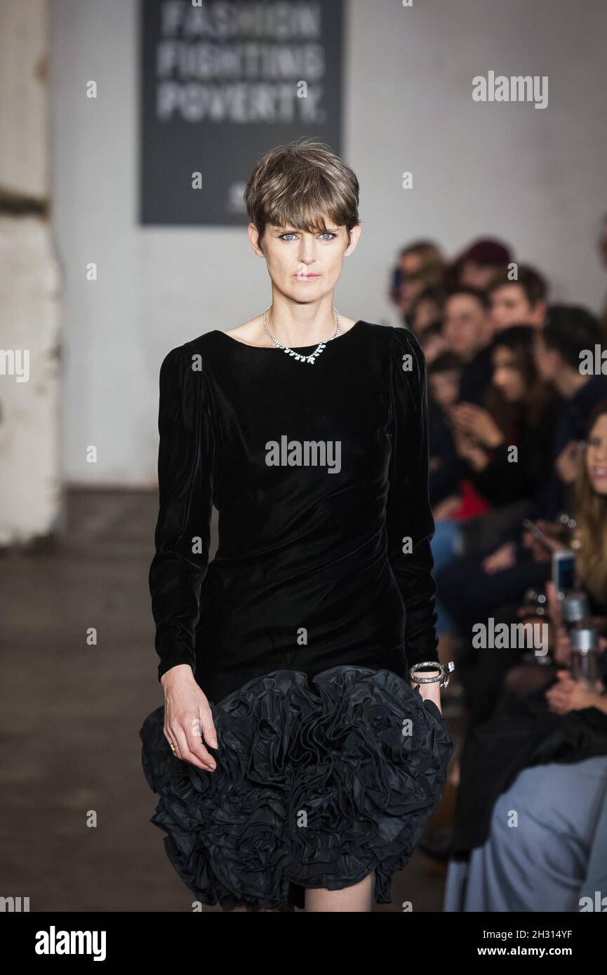 Stella Tennant walks the catwalk at Oxfam's Fashion Fighting Poverty
