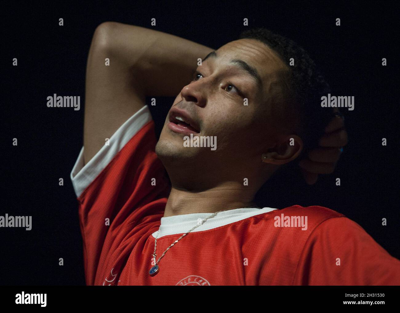Loyle Carner performs live on stage at the O2 Shepherd's Bush Empire, Shepherd's Bush, London. Picture date: Friday 17th February 2017. Photo credit should read: DavidJensen/EMPICS Entertianment. Stock Photo