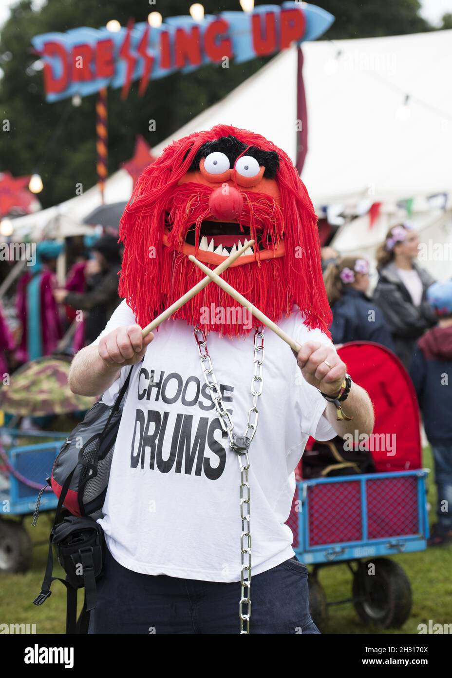 Festival goer in Animal fancy dress at Camp Bestival Lulworth Castle - Wareham. Picture date: Saturday 29th July 2017. Photo credit should read: David Jensen/EMPICS Entertainment Stock Photo