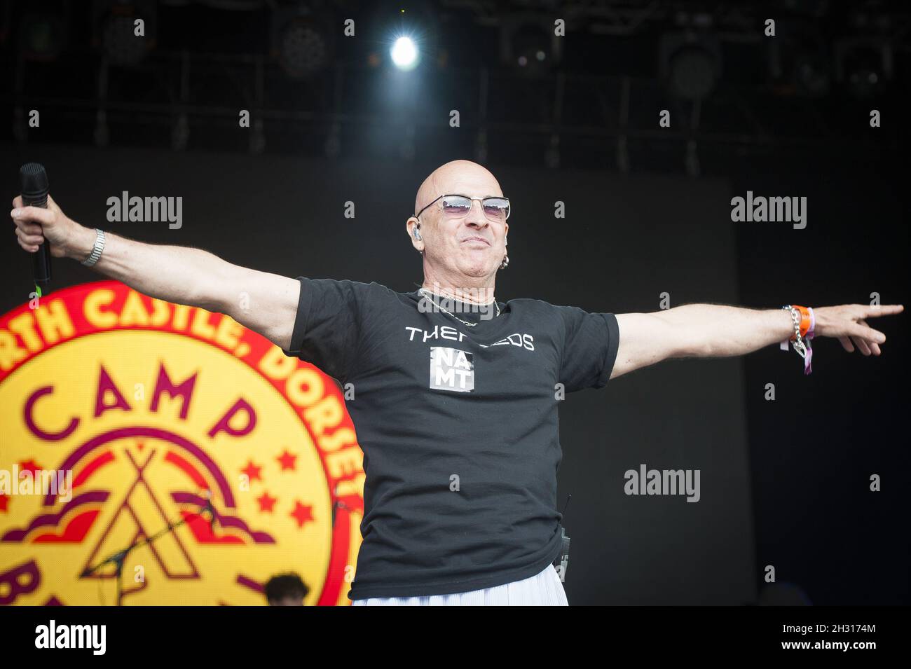 Richard Fairbrass of Right Said Fred performs live at Camp Bestival