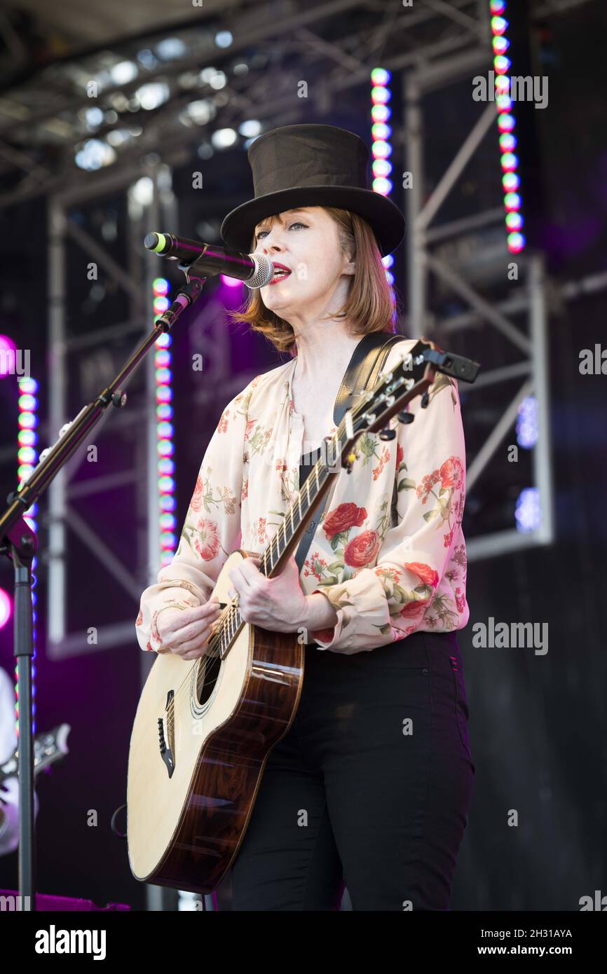 Suzanne Vega performs live at the Isle of Wight festival at Seaclose