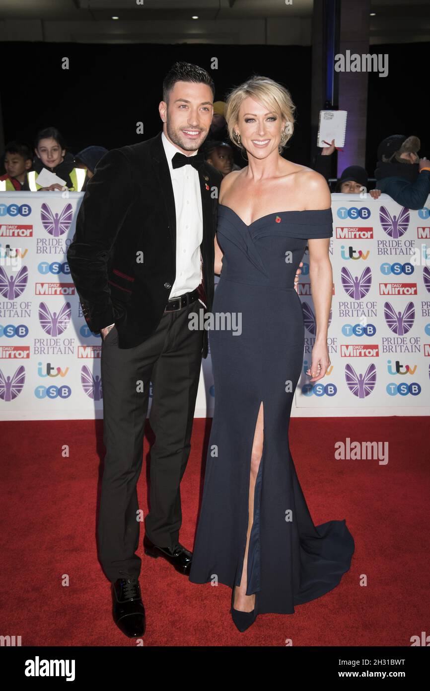 Giovanni Pernice and Faye Tozer arrives at the Daily Mirror Pride of