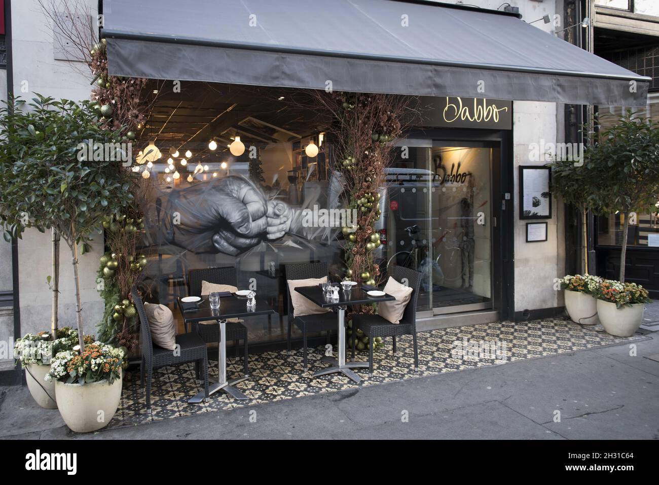 General View of Babbo restaurant which is part owned by