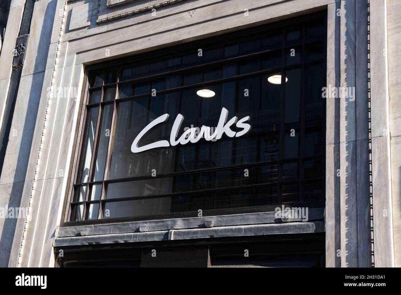 Clarks shoe on oxford street hi-res stock photography images -