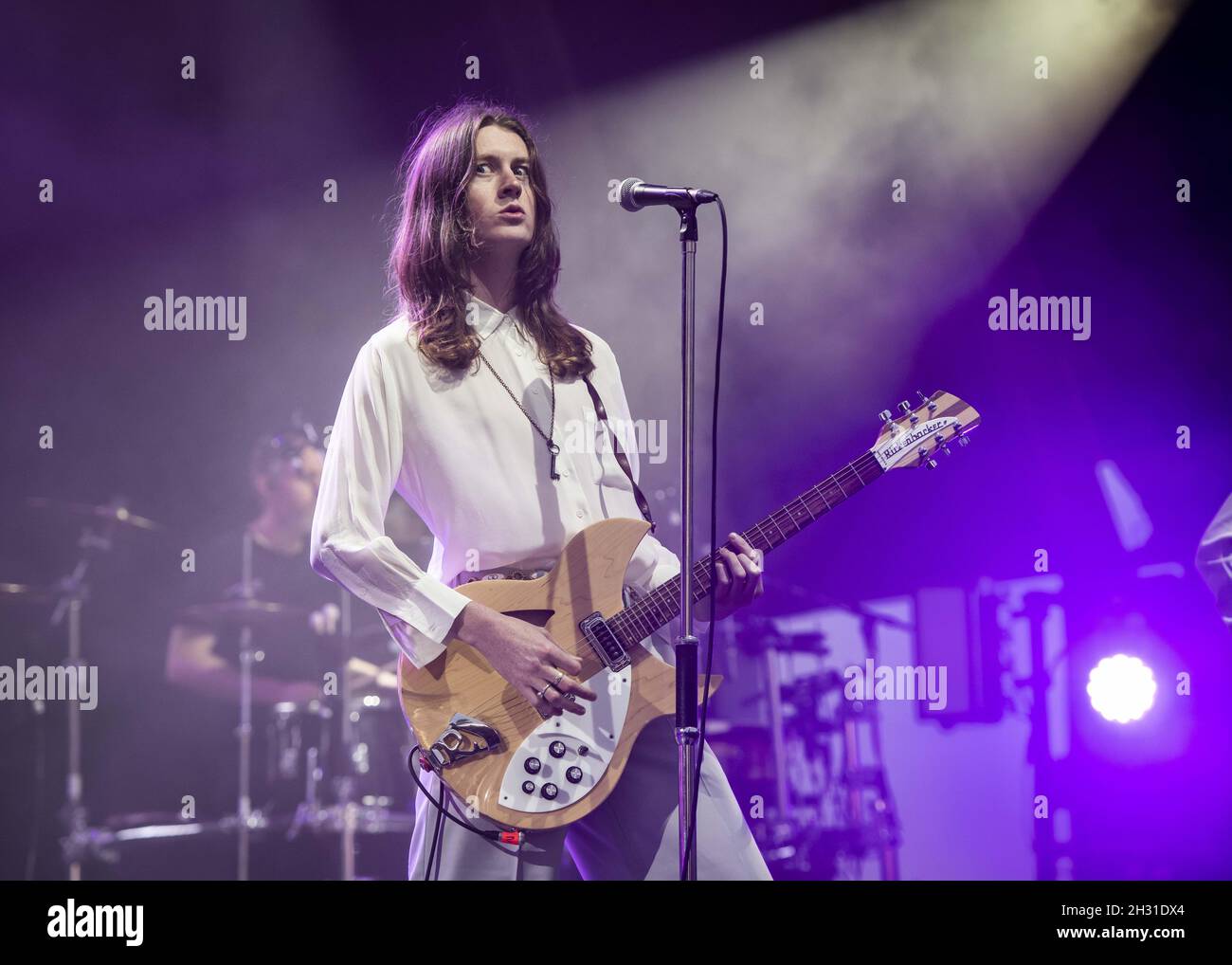 Tom Ogden from Blossoms performs live on the Castle Stage at Camp Bestival 2021 at Lulworth Castle - Wareham. Picture date: Saturday 31st July 2021. Photo credit should read: David Jensen/EMPICS Entertainment Stock Photo