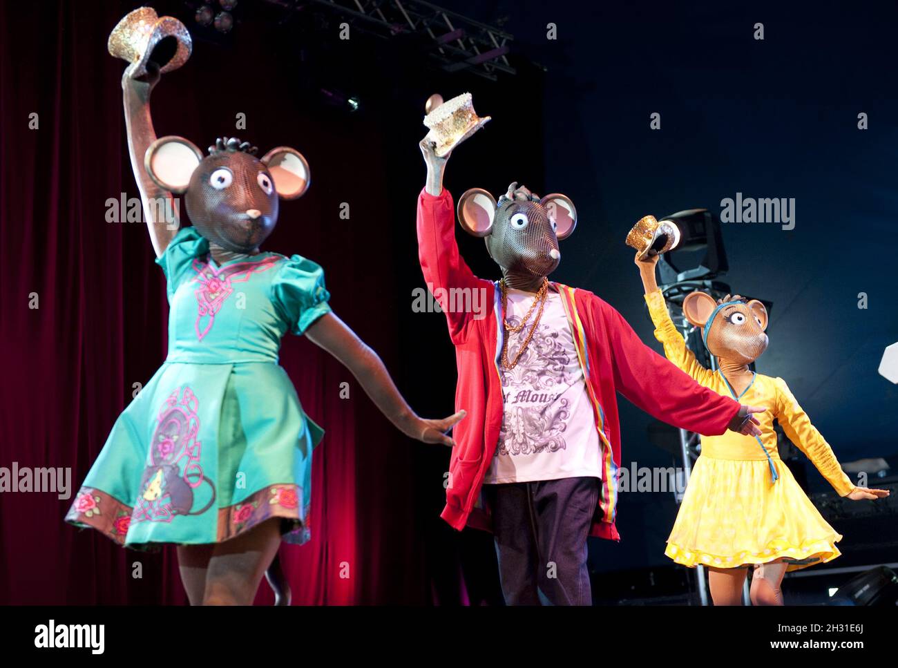 The English National Ballet Perform Angelina Ballerina At Camp Bestival Music Festival At Lulworth Castle In Dorset Uk Stock Photo Alamy