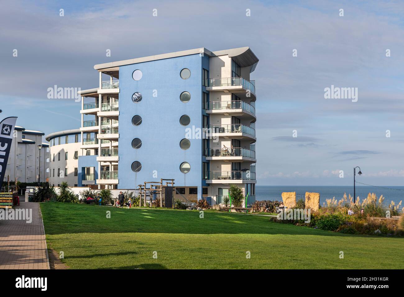 A modern apartment block in Westward Ho!, Devon Stock Photo Alamy