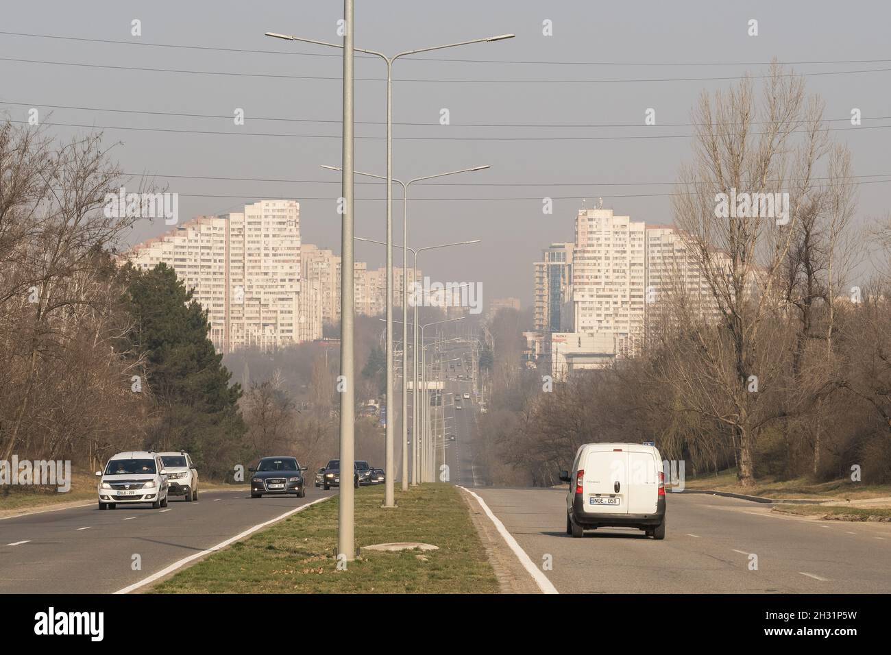 Gates of the City of Chisinau capital of Moldova Stock Photo