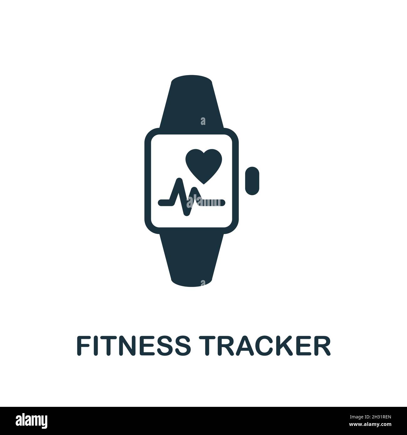 Fitness Tracker icon. Monochrome sign from gym collection. Creative ...