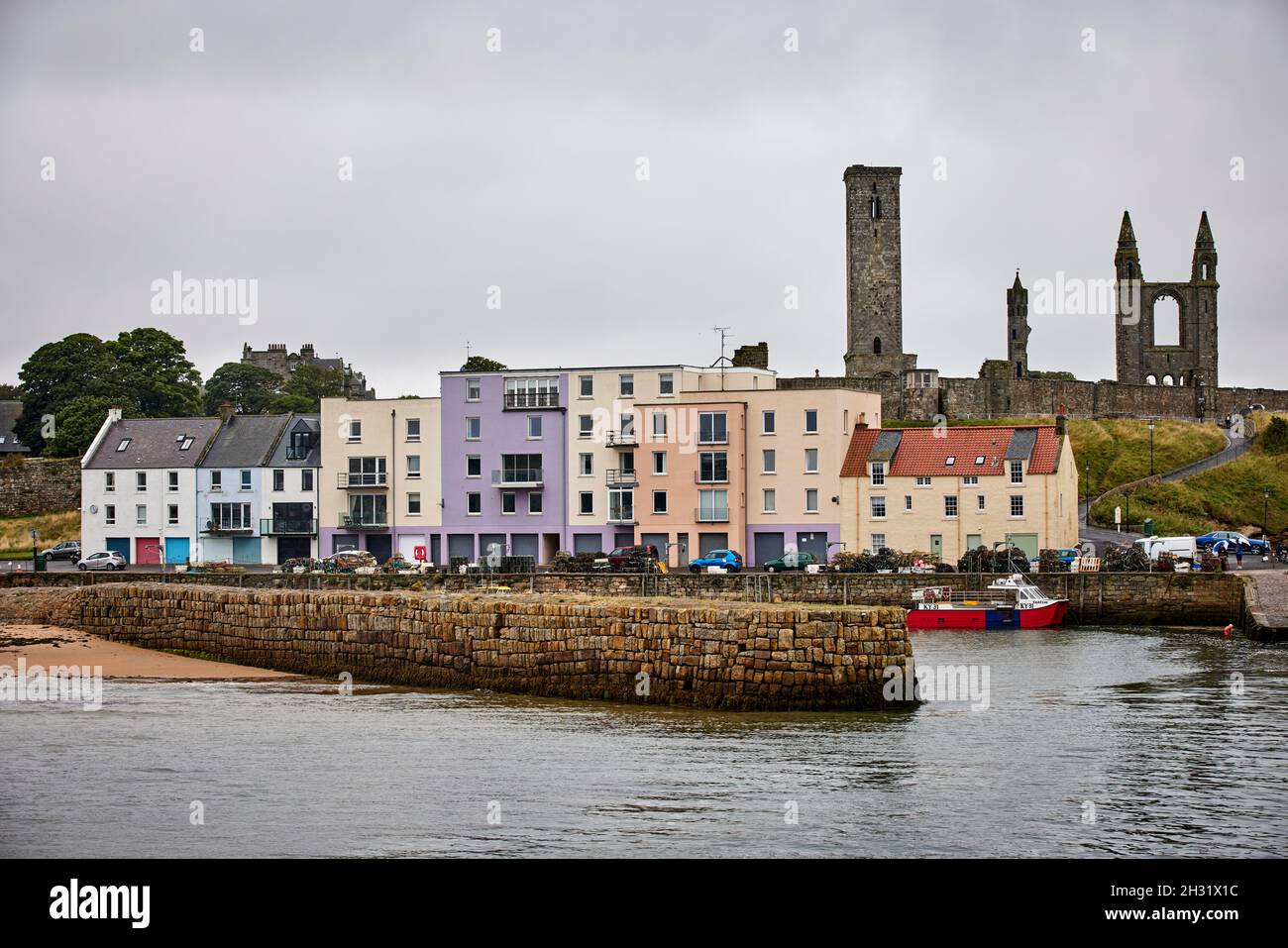 Edinburgh, Scotland, St Andrews Pier LOOKING BACK TO St Andrew's