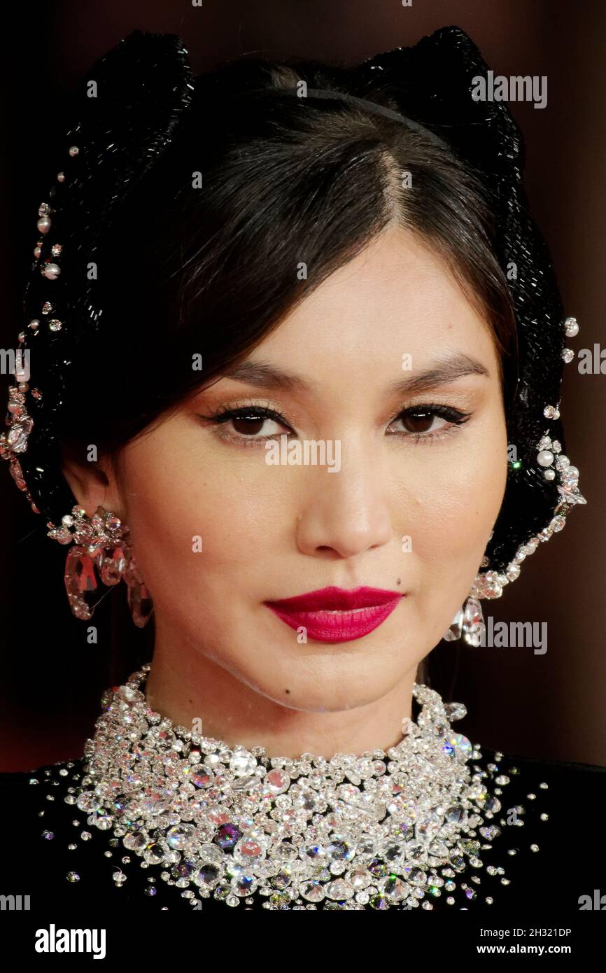 Actress Gemma Chan attends the 'Eternals' red carpet during the 16th Rome Film Fest 2021 on October 24, 2021 in Rome, Italy. Stock Photo