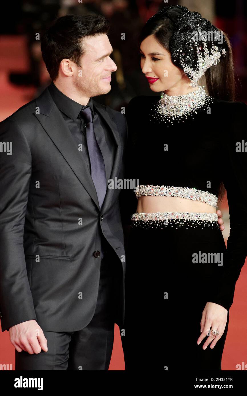 Richard Madden and Gemma Chan attend the "Eternals" red carpet during the 16th Rome Film Fest 2021 on October 24, 2021 in Rome, Italy. Stock Photo