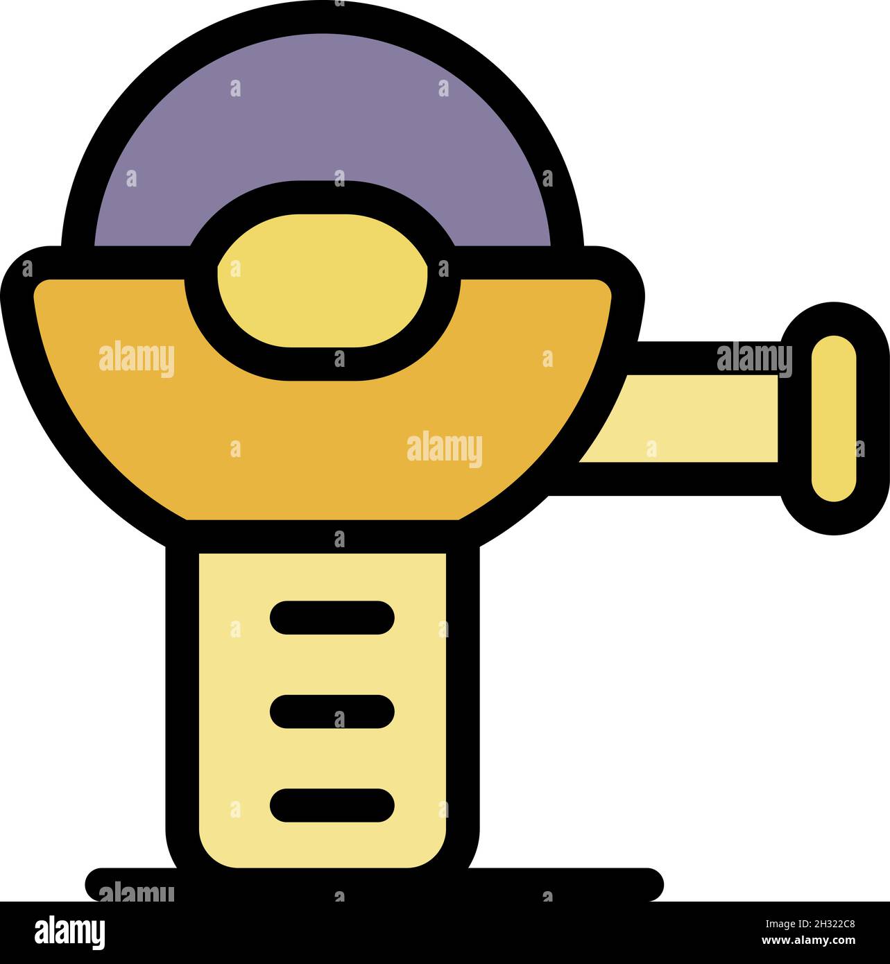 Angle grinder icon. Outline angle grinder vector icon color flat isolated Stock Vector