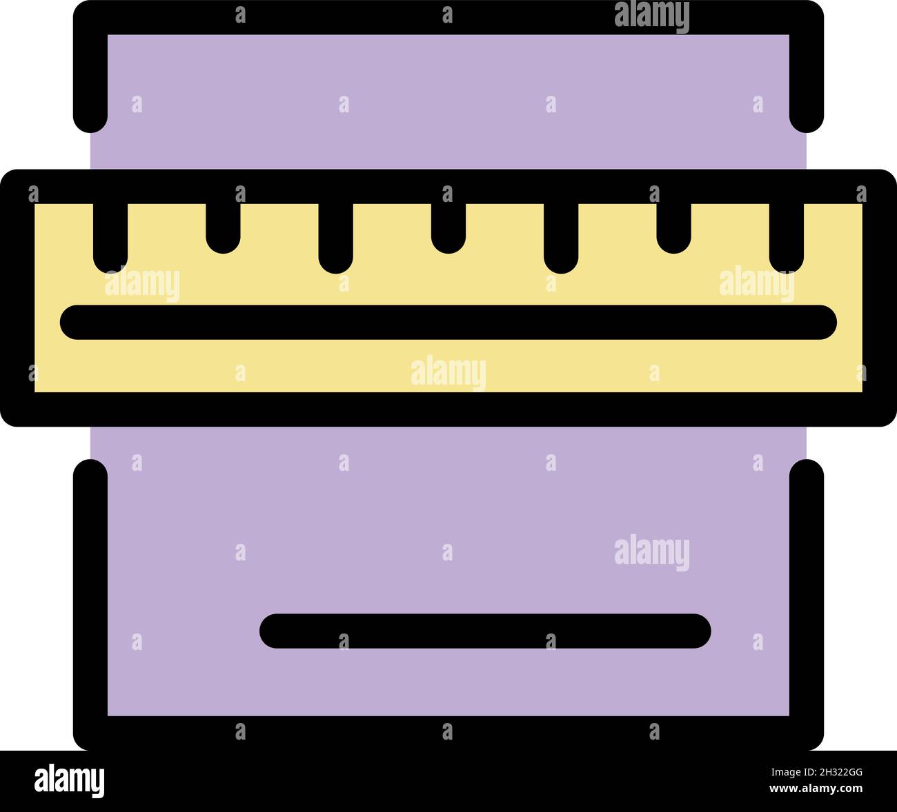 Measurement tile icon. Outline measurement tile vector icon color flat ...