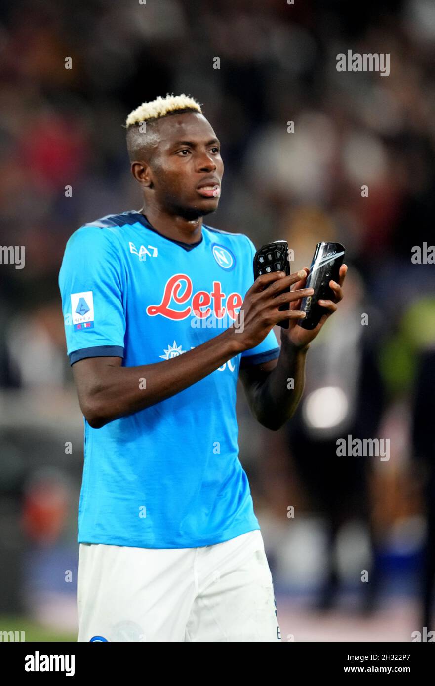 ROME, ITALY - OCTOBER 24: Victor Osimhen of SSC Napoli ,during the Serie A  match between AS