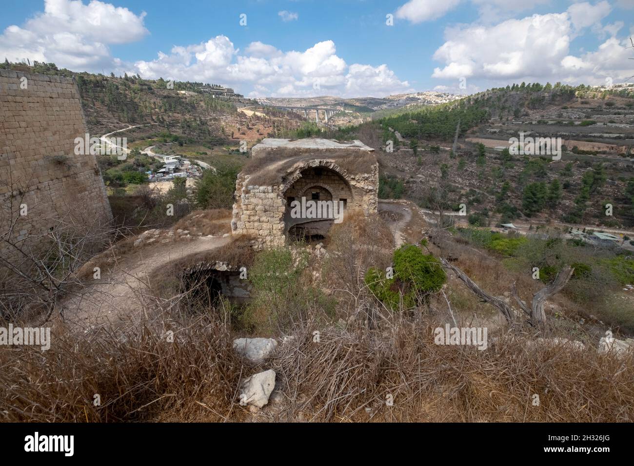 Israel, Jerusalem, Lifta, a deserted Arab village on the outskirts of Jerusalem. Its population was driven out (Nakba) during efforts to relieve the S Stock Photo