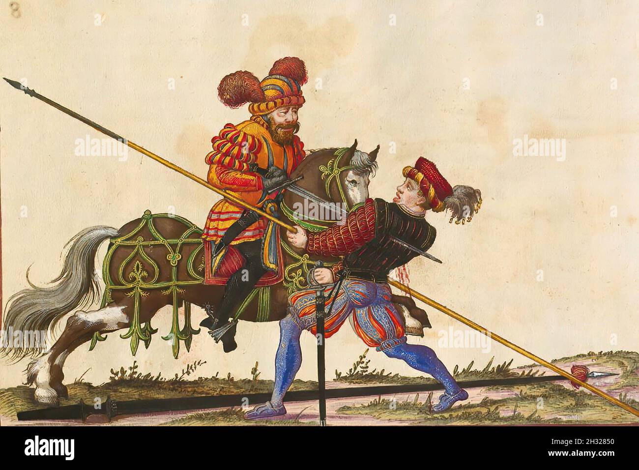 Scan of a 16th to 17thcentury German martial arts from a workbook