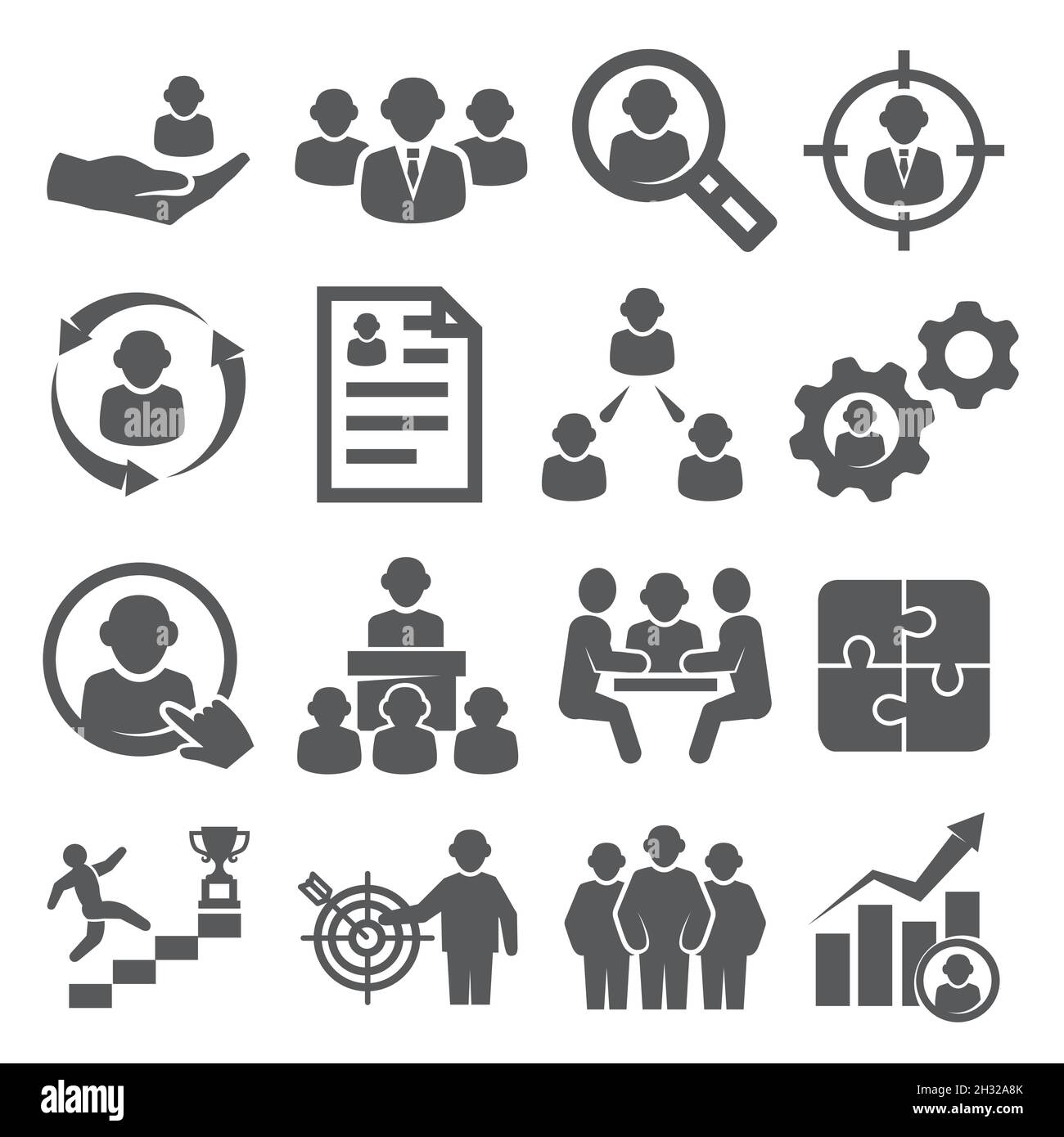 Employee icons set on white background Stock Vector Image & Art - Alamy