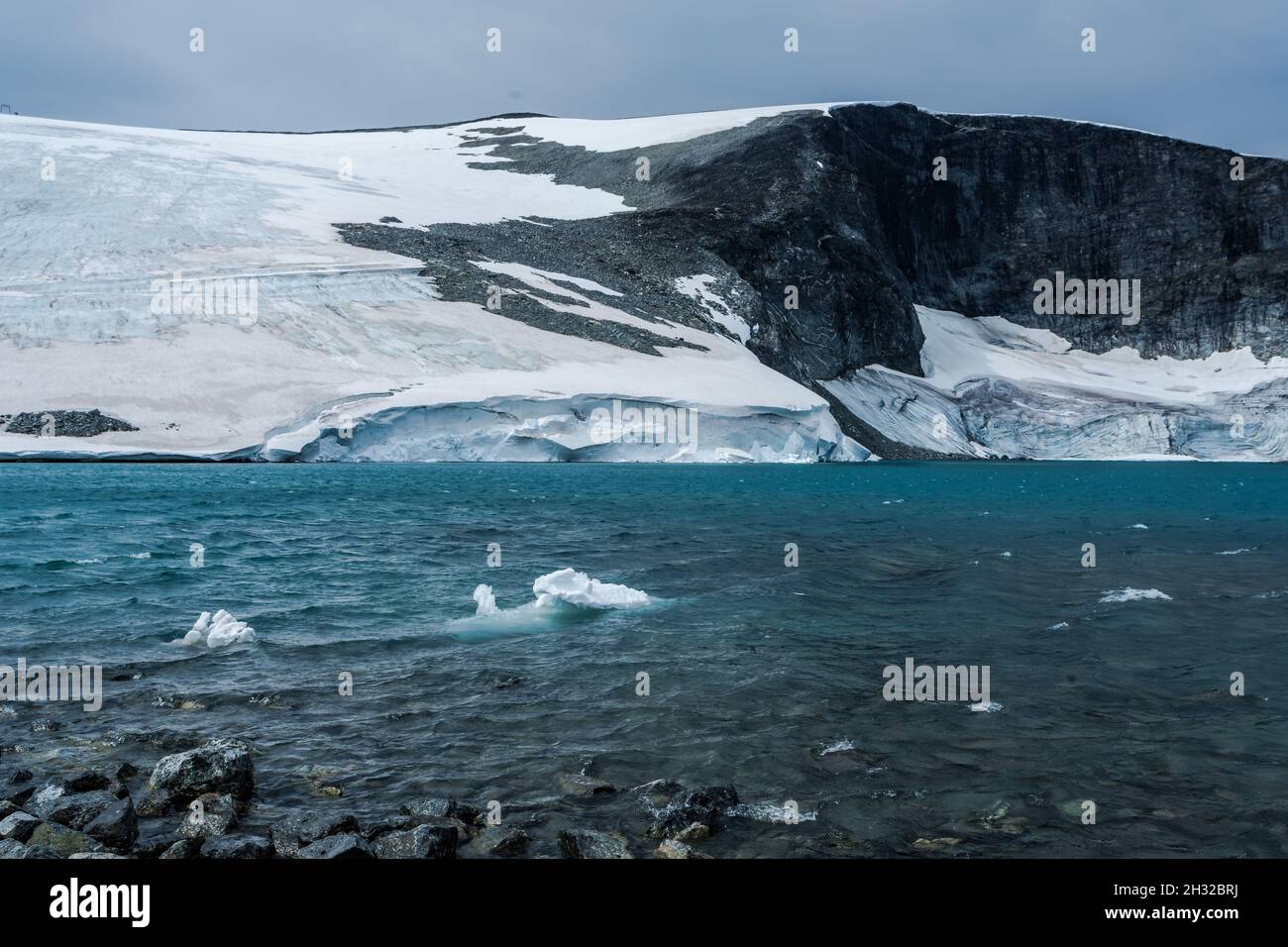 Galdhopiggen mountain area near juvashytta in the Jotunheimen national park the highest peak and