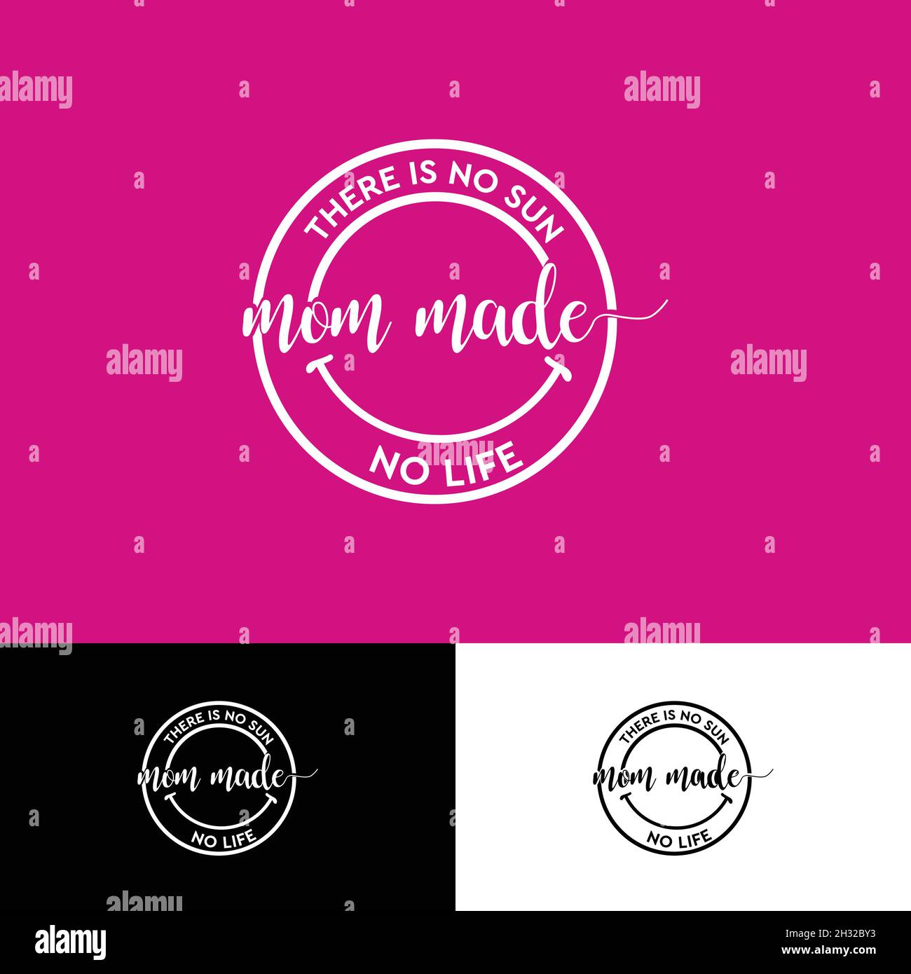 Modern circle handwritten logotype or label template Stock Vector