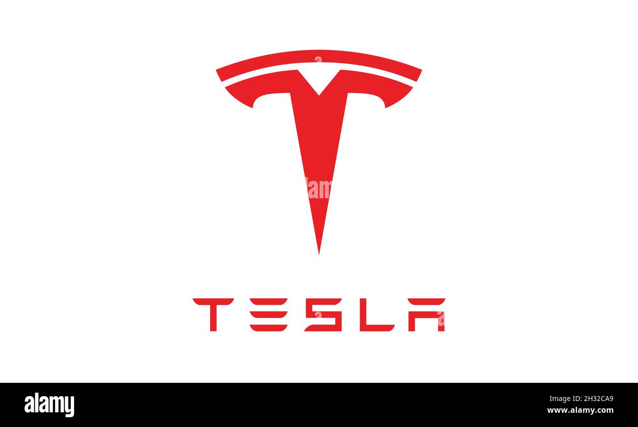 Tesla logo. Vector illustration Stock Vector