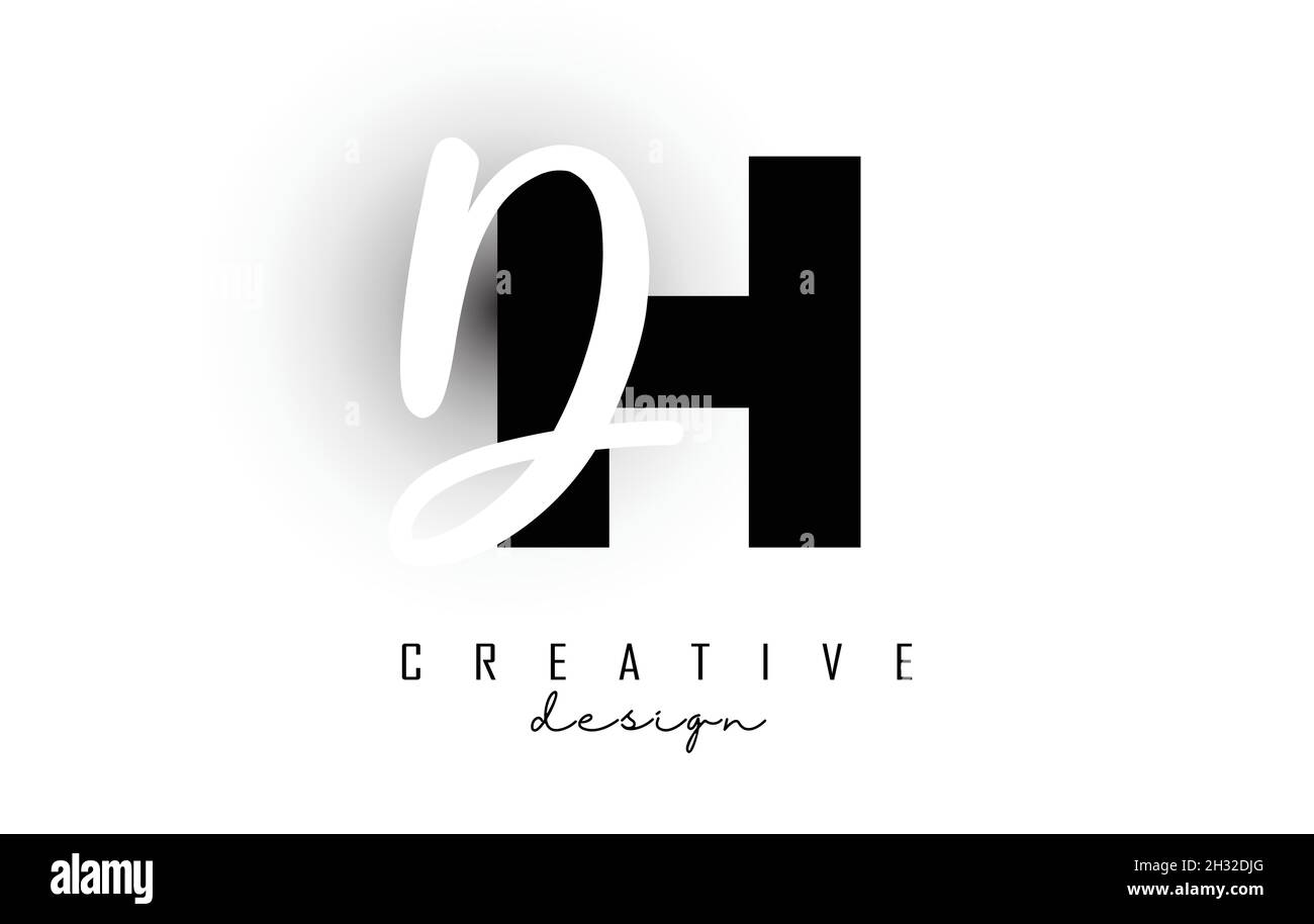 Letters HD logo with a minimalist design. Letters H and D with ...