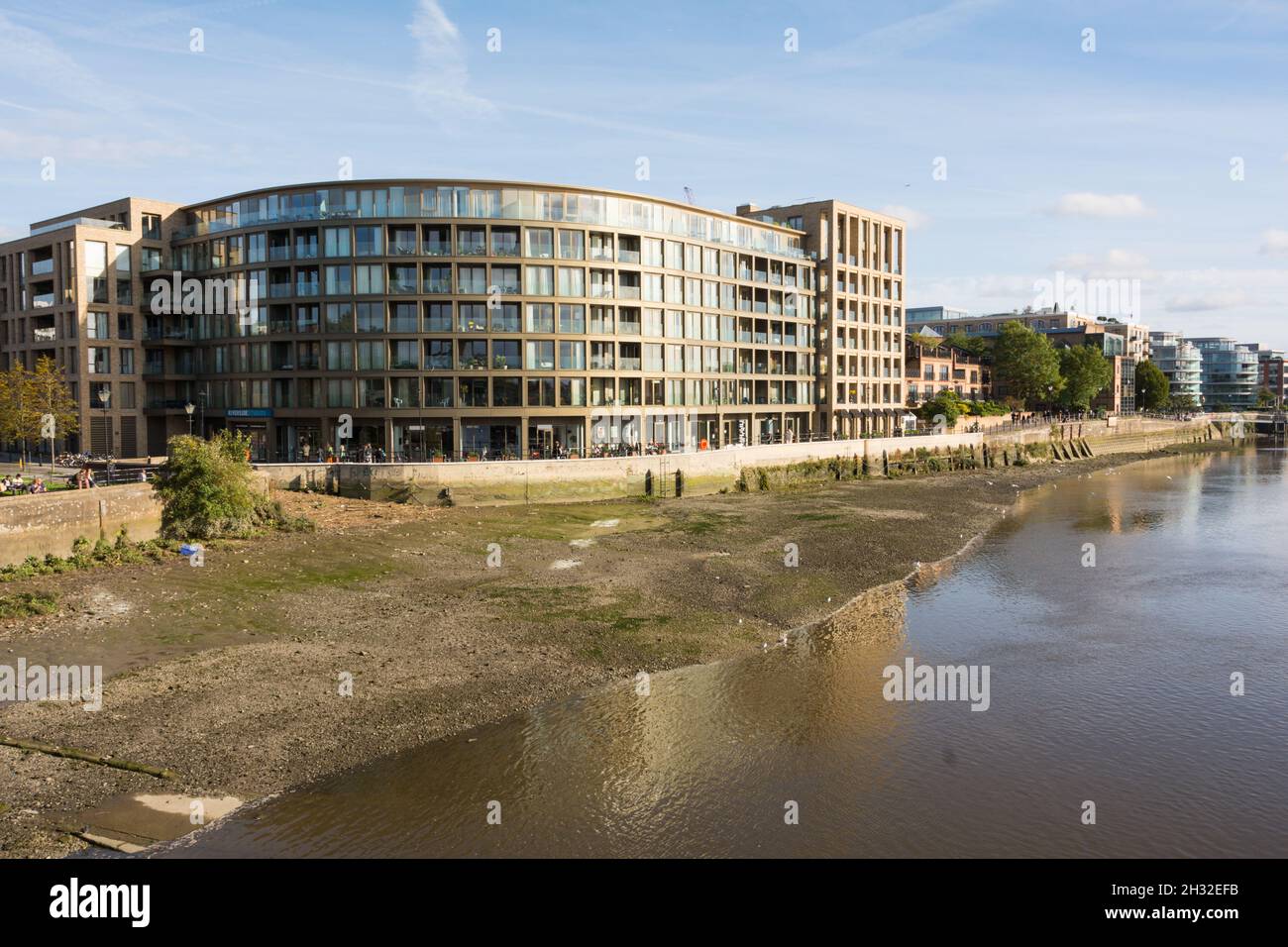 The River Thames facing exterior of Riverside Studios, Queen Caroline ...